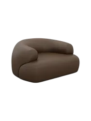 Design Echtleder Loungesessel „Polina“ Echtleder Dark Brown BLOOMINGLOFT Collection
