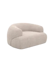 Design Loungesessel „Polina“ mit Strukturstoff-Bezug Strukturstoff Beige BLOOMINGLOFT Collection