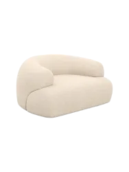 Design Loungesessel „Polina“ mit Strukturstoff-Bezug Strukturstoff Cream BLOOMINGLOFT Collection