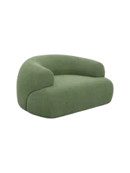 Design Loungesessel „Polina“ mit Strukturstoff-Bezug Strukturstoff Grün BLOOMINGLOFT Collection