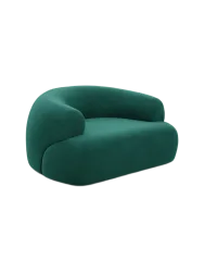 Design Loungesessel „Polina“ mit Samtbezug Samtbezug Grün BLOOMINGLOFT Collection