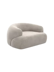 Design Loungesessel „Polina“ mit Samtbezug Samtbezug Sand BLOOMINGLOFT Collection