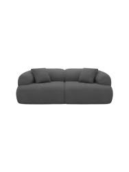2-Sitzer Design Sofa „Polina“ mit Bouclé-Bezug Bouclé Graphit BLOOMINGLOFT Collection