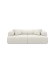 2-Sitzer Design Sofa „Polina“ mit Bouclé-Bezug Bouclé White BLOOMINGLOFT Collection