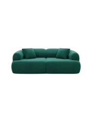 2-Sitzer Design Sofa „Polina“ mit Samtbezug Samtbezug Grün BLOOMINGLOFT Collection