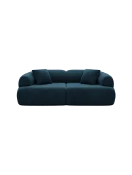 2-Sitzer Design Sofa „Polina“ mit Samtbezug Samtbezug Petrol dunkel BLOOMINGLOFT Collection