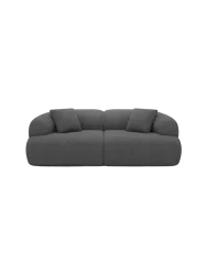 3-Sitzer Design Sofa „Polina“ mit Bouclé-Bezug Bouclé Graphit BLOOMINGLOFT Collection