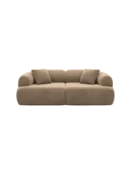 3-Sitzer Design Sofa „Polina“ mit Samtbezug Samtbezug Braun BLOOMINGLOFT Collection