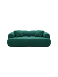 3-Sitzer Design Sofa „Polina“ mit Samtbezug Samtbezug Grün BLOOMINGLOFT Collection