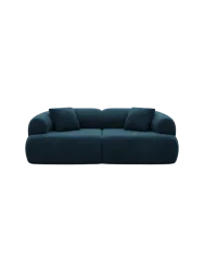 3-Sitzer Design Sofa „Polina“ mit Samtbezug Samtbezug Petrol dunkel BLOOMINGLOFT Collection