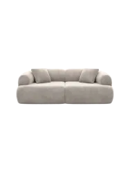 3-Sitzer Design Sofa „Polina“ mit Samtbezug Samtbezug Sand BLOOMINGLOFT Collection