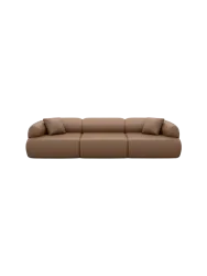 4-Sitzer Design Echtleder Sofa „Polina“ Echtleder Choco Brown BLOOMINGLOFT Collection