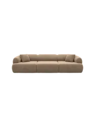 4-Sitzer Design Sofa „Polina“ mit Samtbezug Samtbezug Braun BLOOMINGLOFT Collection