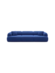 4-Sitzer Design Sofa „Polina“ mit Samtbezug Samtbezug Königsblau BLOOMINGLOFT Collection