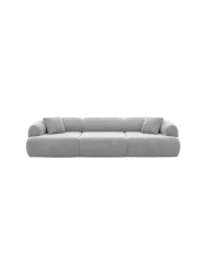 4-Sitzer Design Sofa „Polina“ mit Samtbezug Samtbezug Hellgrau BLOOMINGLOFT Collection