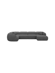 6-Sitzer Design Panorama-Sofa „Polina XL“ mit Bouclé-Bezug Bouclé Graphit BLOOMINGLOFT Collection