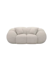 2-Sitzer Design Sofa „Panda“ mit Bouclé-Bezug Bouclé Toffee BLOOMINGLOFT Collection
