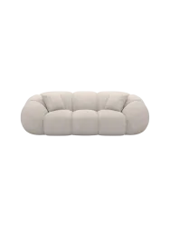 3-Sitzer Design Sofa „Panda“ mit Bouclé-Bezug Bouclé Toffee BLOOMINGLOFT Collection