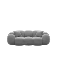 3-Sitzer Design Sofa „Panda“ mit Samtbezug Samtbezug Dunkelgrau BLOOMINGLOFT Collection