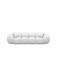 4-Sitzer Design Echtleder Sofa „Panda“ Echtleder White BLOOMINGLOFT Collection