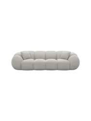 4-Sitzer Design Sofa „Panda“ mit Strukturstoff-Bezug Strukturstoff Hellgrau BLOOMINGLOFT Collection