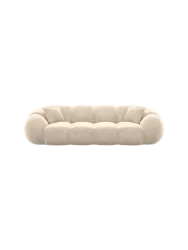 4-Sitzer Design Sofa „Panda“ mit Samtbezug Samtbezug Cream BLOOMINGLOFT Collection