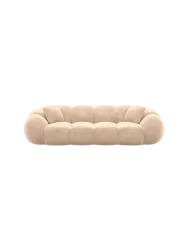 4-Sitzer Design Sofa „Panda“ mit Samtbezug Samtbezug Beige BLOOMINGLOFT Collection