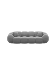 4-Sitzer Design Sofa „Panda“ mit Samtbezug Samtbezug Dunkelgrau BLOOMINGLOFT Collection