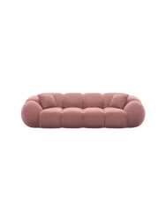 4-Sitzer Design Sofa „Panda“ mit Samtbezug Samtbezug Lachsrosa BLOOMINGLOFT Collection