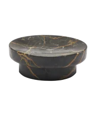 Handgefertigte, luxuriöse Seifenschale „Porto“ aus Marmor, Schwarz Aquanova