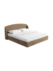 Design Polsterbett „Riva“ mit Ablagefach, Samt Braun BLOOMINGLOFT Collection