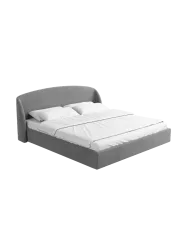 Design Polsterbett „Riva“ mit Ablagefach, Samt Grau BLOOMINGLOFT Collection