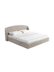 Design Polsterbett „Riva“ mit Ablagefach, Samt Sand BLOOMINGLOFT Collection