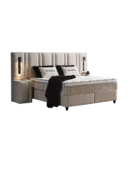 Design Boxspringbett „Riviera“, verschiedene Grössen Beige hell ABC Bedding