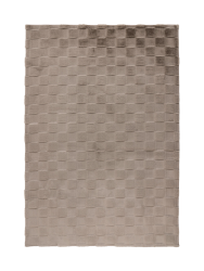 Hochwertiger Hochflor Design Teppich „Soul“ - Taupe LALEE
