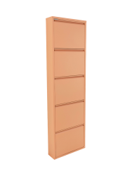 Spinder Design Schuhschrank Hesta Orange Stahl B 50 H 169 cm - Farbe: Terracotta - Schuhschrank