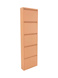 Spinder Design Schuhschrank Hesta Orange Stahl B 50 H 169 cm - Farbe: Terracotta - Schuhschrank