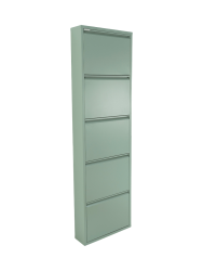 Spinder Design Schuhschrank Hesta Grün Stahl 50 cm 169 cm - Farbe: Dusty Green - Schuhschrank