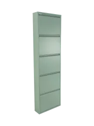 Spinder Design Schuhschrank Hesta Grün Stahl 50 cm 169 cm - Farbe: Dusty Green - Schuhschrank