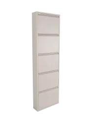 Spinder Design Schuhschrank Hesta Braun Stahl 50 cm 169 cm - Farbe: taupe - Schuhschrank