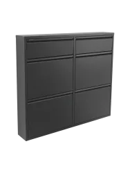 Spinder Design Schuhschrank Hesta Schwarz Stahl 98 cm 86 cm - Schuhschrank