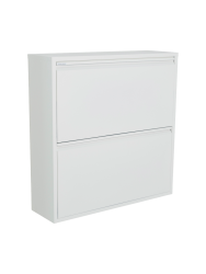 Spinder Design Schuhschrank Hesta Weiss Stahl 75 cm 77.5 cm - Schuhschrank