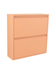 Spinder Design Schuhschrank Hesta Orange Stahl B 75 cm H 77.5 cm - Farbe: Terracotta - Schuhschrank