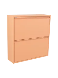 Spinder Design Schuhschrank Hesta Orange Stahl B 75 cm H 77.5 cm - Farbe: Terracotta - Schuhschrank