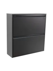 Spinder Design Schuhschrank Hesta Schwarz Stahl 75 cm 77.5 cm - Schuhschrank