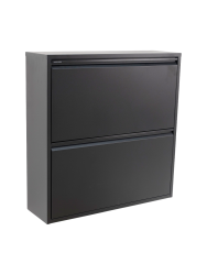 Spinder Design Schuhschrank Hesta Schwarz Stahl 75 cm 77.5 cm - Schuhschrank