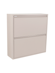 Spinder Design Schuhschrank Hesta Braun Stahl 75 cm 77.5 cm - Farbe: taupe - Schuhschrank