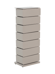Spinder Design Kommode Hesta Braun Stahl 37 cm 26 cm - Farbe: taupe - Kommode