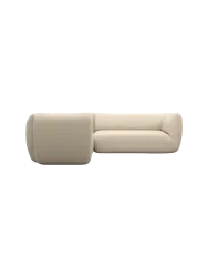 5-Sitzer Design Echtleder Ecksofa „Savoy“ Echtleder Beige BLOOMINGLOFT Collection