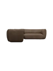 5-Sitzer Design Echtleder Ecksofa „Savoy“ Echtleder Dark Brown BLOOMINGLOFT Collection